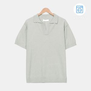 [빌리버스]빌리버스 남자 워셔블 부클 반팔 니트 BOCET003