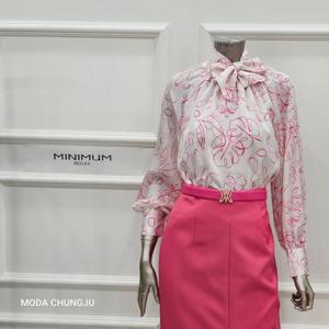 [미니멈]MD 프린트 타이넥 블라우스 MD  MYAAWB2100 M_CJ