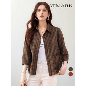 [앳마크]ATMARK (77까지)클래식체크미디버튼셔츠_AE56SH009G