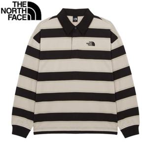 노스페이스 NT7TR57A 남여공용 루즈핏 긴팔 카라티 이지온 스트라이프 폴로 티셔츠