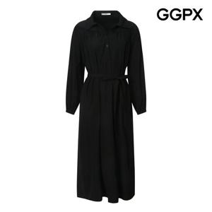 [지지피엑스]링클 버튼 카라넥 리본끈 원피스 GP9OP011F