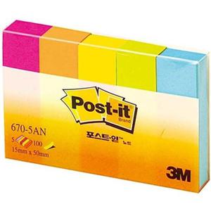 문구사무/포스트-잇 플래그 분류용(종이) 670-5UC (5색/3M) 문구용품 사무용품 포스트잇 메모지 노트