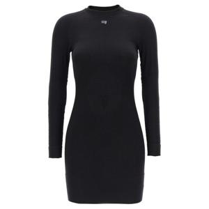 26 SS 발렌시아가 로고 모티프 프린트 에너지 어큐뮬레이터 드레스 블랙 7507014C9B4