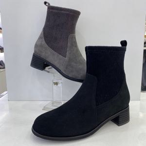 [에스콰이아]여성 삭스라인 앵클부츠 PFDWSB8667BKGY HSDY1A GN