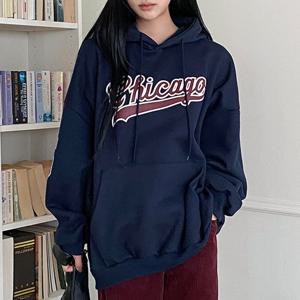 나야홍 / 빅사이즈 512 카고로고박스후드긴팔티 DBUT637