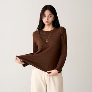 [피핀] 112753 양기모 베이직 쫀쫀 긴팔 티셔츠