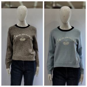 [꼼빠니아]특가)  레터링 숏 니트 티셔츠 CAEW1 WSL890_YS