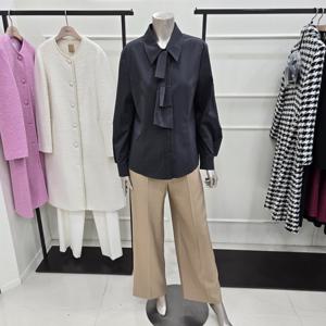 [미니멈]MYDAWB0759DG 리본 벌룬  블라우스