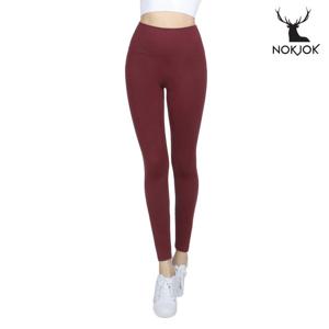 녹족 요가복 필라테스복 하이레벨 9부 레깅스 빈티지와인