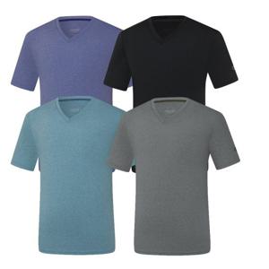 콜핑 남성 하이쿨 무지 브이넥 등산 냉감 반팔 티셔츠