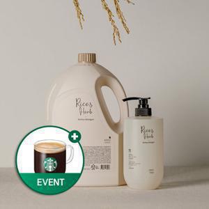 살림백서 주방세제 라이스&허브 4L (+750ml 리필증정)