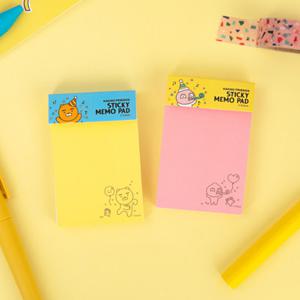 카카오프렌즈 해피모먼트 직사각 점착 메모지 1500