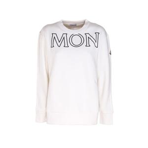 몽클레어 암로고 레터링 맨투맨 화이트 여성 8G00029 809KX 034