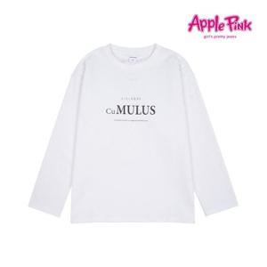 [애플핑크]베이직 화이트 레터링 티셔츠 (APK8R551GSW)