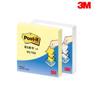 3M포스트잇 팝업리필 KR-330 line 76x76mm 1패드90매/포스트잍/점착메모지/KR330