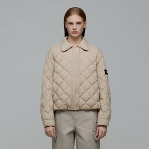 내셔널지오그래픽 N244WPD010 여성 엘크 카라 패딩 숏 점퍼 BEIGE