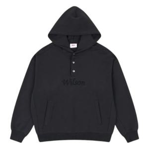 윌슨긴팔티 JQS W233003LHD93-CHR 남녀공용 헤비코튼 스냅 후드 맨투맨