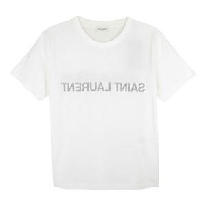 생로랑 리버스로고 여성 반팔 티셔츠 665234 Y37AW 9744