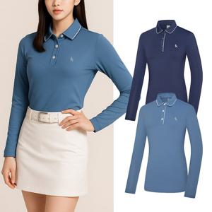 비티알 여성 나일론 자가드원단 골프 긴팔 카라 티셔츠 BSC411ST9W