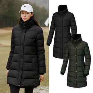 비티알 여성 겨울 덕다운 골프 롱패딩 자켓 BSC803OO4W