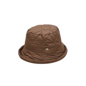 [헤지스]HIHE5F222W2_여성 브라운 로고장식 버킷햇