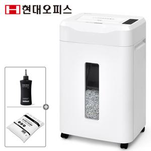 [현대오피스] 저소음 문서세단기 15매 33L PK-8200CD +오일+봉투 자동절전 보안1등급