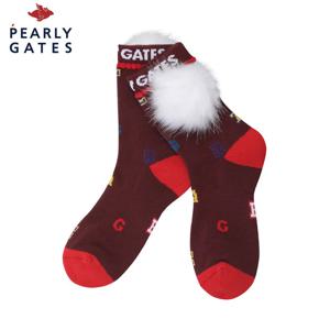 [파리게이츠] 파리게이츠 여성 폼폼 알파벳 배색 중목 양말 521C4SCA52_WN