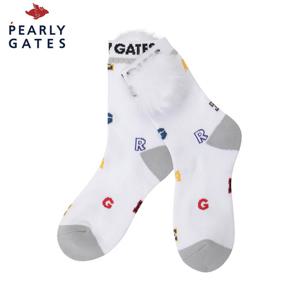 [파리게이츠] 파리게이츠 여성 폼폼 알파벳 배색 중목 양말 521C4SCA52_WH