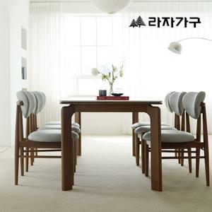 라자가구 폴 SE0 포세린 세라믹 원목 1800 테이블 6인 식탁세트 의자6개