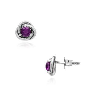 판도라 292334C02 퍼플 이터니티 서클 스터드 귀걸이(2월탄생석)