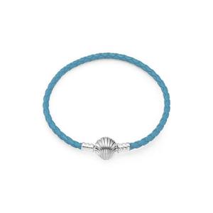 판도라 598951C01-S 모멘츠 씨쉘 클라습 터쿼이스 브리디드 레더 팔찌