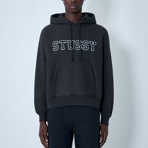 26 SS 스투시 로고 모티프 아플리케 코튼 플리스 후드 118591 0001