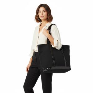 바네사브루노 0PVE31 V40413 999 카바스 스팽글 리넨 토트백 미디움 M