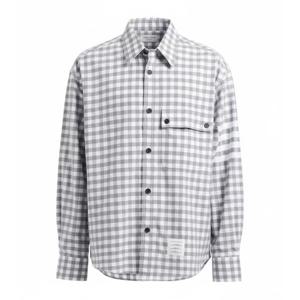 THOM BROWNE 25FW 깅엄 체크 플란넬 4-바 오버사이즈 셔츠 (MWL420A F0945 035)
