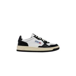 Autry오트리 메달리스트 로우 레더 스니커즈 블랙 화이트 AULW-WB01