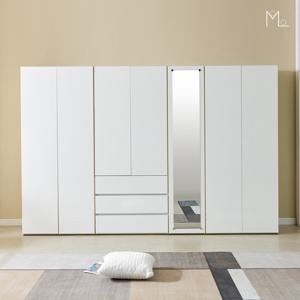 [모로] 메이벨 20T 2800 원터치 장롱세트 M2 거울반장 틈새 옷장 이불장 3서랍장 장롱 장농