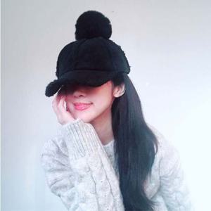 여자 방울털모자 겨울털모자 니트 캡 겨울모자