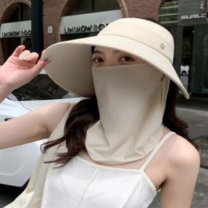여성 와이드챙 풀페이스 여름모자 아이스 썬캡 선캡