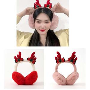 쫑긋 귀여운 루돌프 퍼 귀마개 여성 보온 패션 접이식