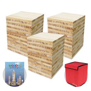 (가베가족)KS1307 큰솔 원목카프라300pcs+예제집+가방