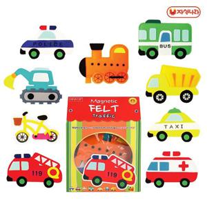 [자석나라] 펠트자석 (교통 9p) /우리동네/교통기관/탈것