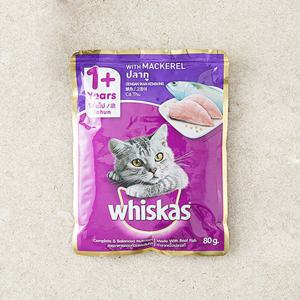 위스카스 고등어 파우치 80g 고양이 사료