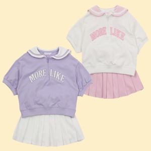 로엠걸즈세일러티셔츠스커트상하세트RGSM24S1P