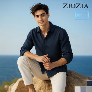 [지오지아] 루즈핏 린넨 블랜드 긴팔 셔츠 (ABC2WC1103)