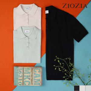 [지오지아 여성] 여성 카라넥 반팔 니트 (AFC2ET1102)