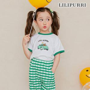 [릴리푸리]릴리푸리 레이나체크 상하복세트(그린)