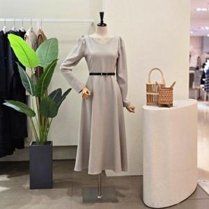 [포커스]FW4K9OP5034_데일리 브이넥 벨티드 원피스