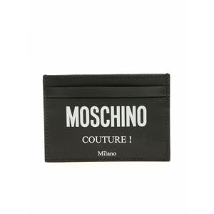 [MOSCHINO] 라프리마 남성 지갑 purses 로고 프린트 레더 카드지갑 810380012555 블랙 /8