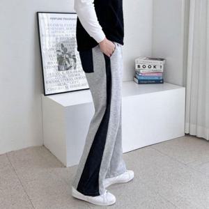 기모팬츠 겨울바지 슬랙스 GAA HDB222M 데님 라인 와이드 스트링