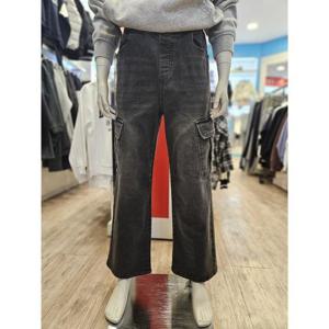 에꼴리에 세이브존03 겨울 공용 카고 와이드 블랙 워싱진 kyy24D5205-BK kyy24D5205-BK